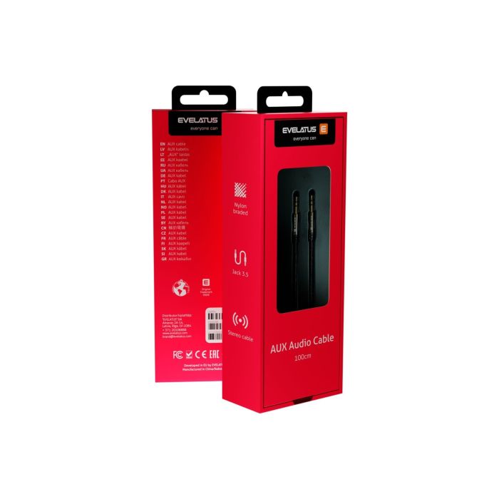 Evelatus AUX Stereo Cable/EAX01 Black