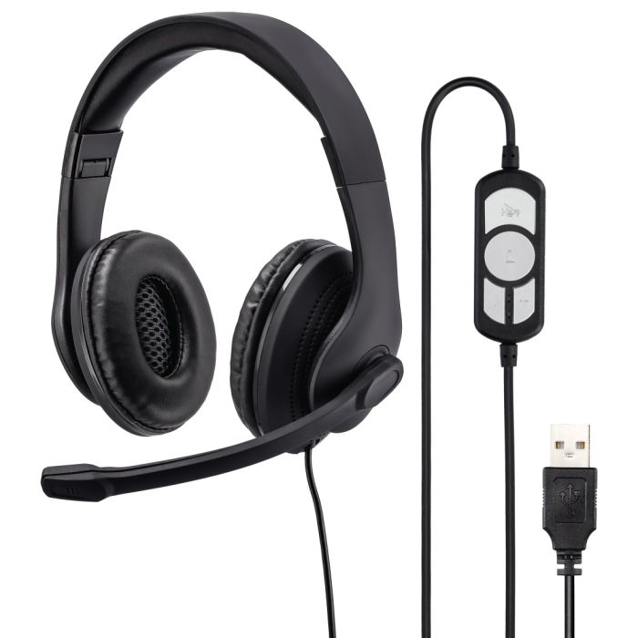 Hama HS-USB300 PC Office Headset Black (139924)
