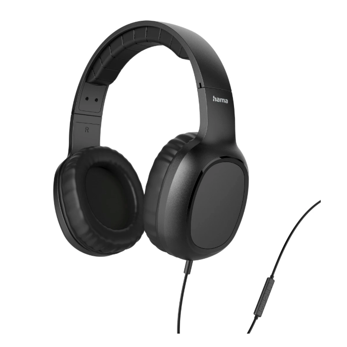 Hama "Fun II" Wired Headphones, On-Ear, 3.5 mm, Black (221784)