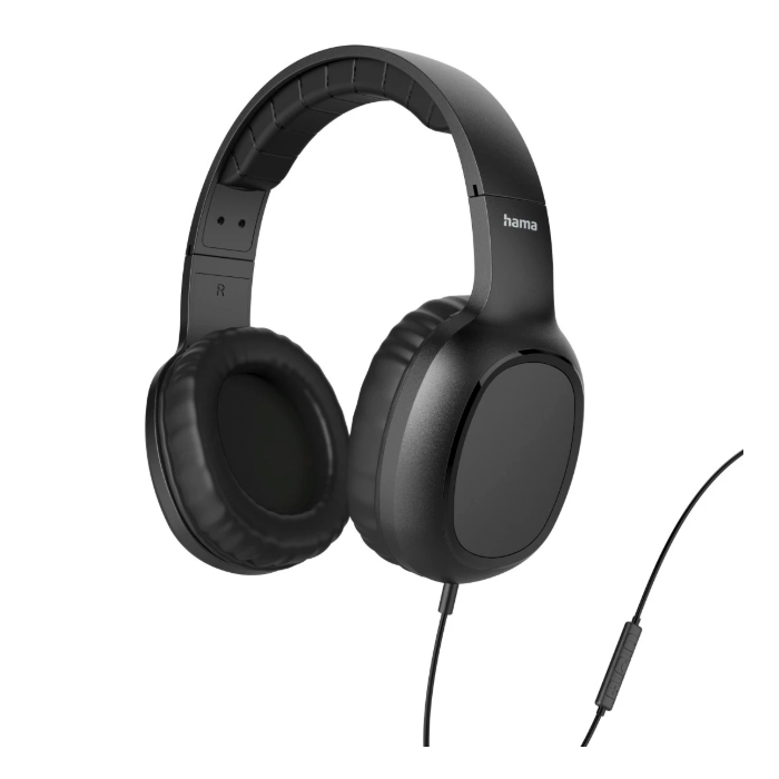 Hama "Fun C" Wired Headphones, On-Ear, USB-C, Black (221814)