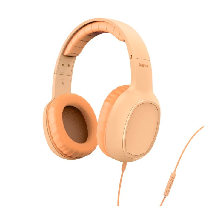 Hama "Fun C" Wired Headphones, On-Ear, USB-C, Orange (221817)