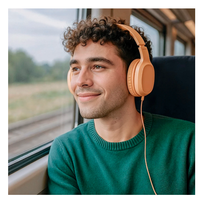 Hama "Fun C" Wired Headphones, On-Ear, USB-C, Orange (221817)