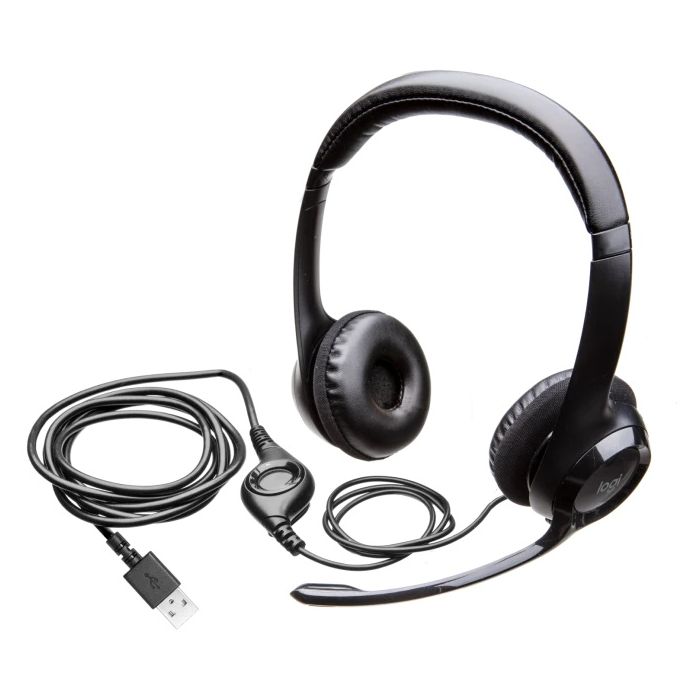 Logitech H390 USB Headset - BLACK/L981-000406