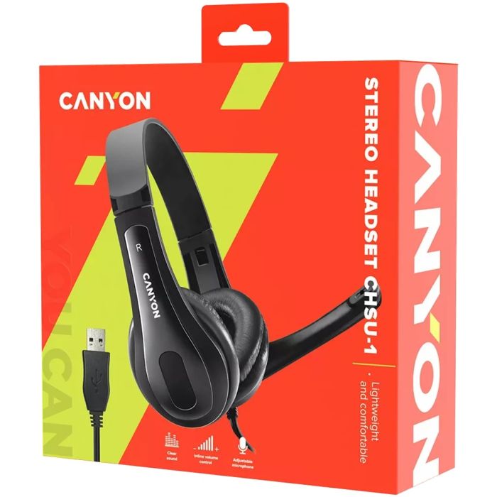 Canyon CNS-CHSU1B/PC Headset Black