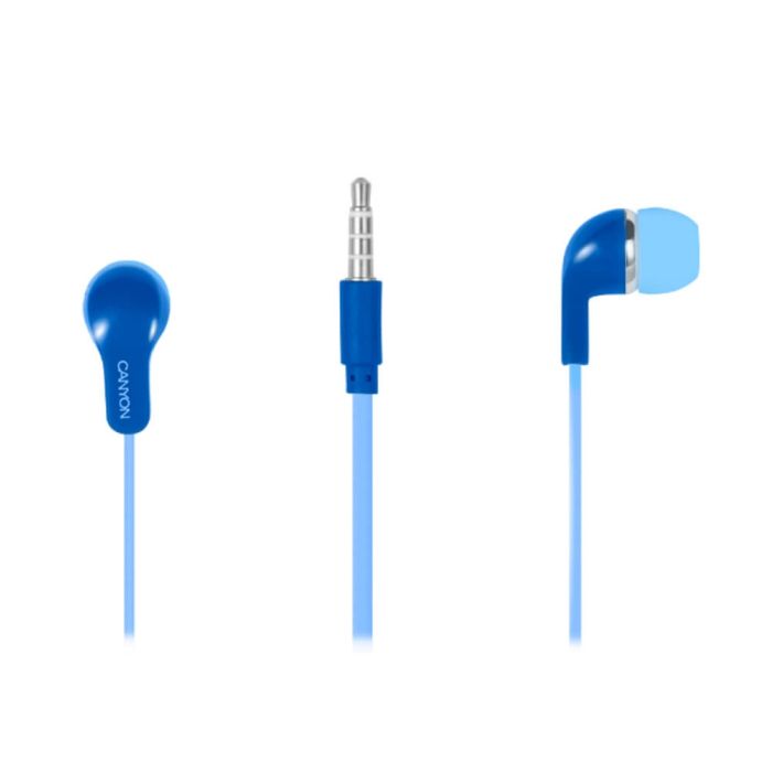 Canyon CNS-CEPM02BL/Blue Stereo Earphones With Mic