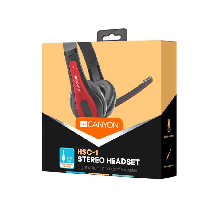Canyon CNS-CHSC1BR/PC headset Black-Red