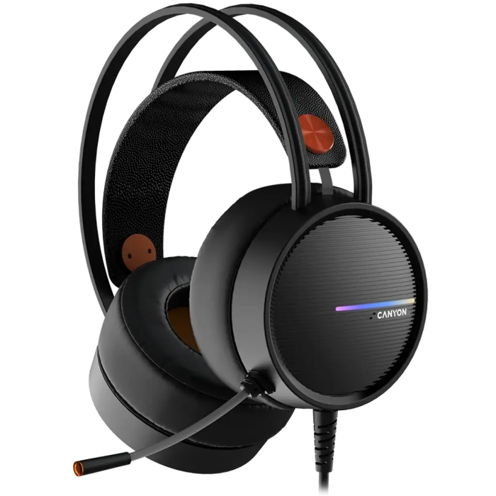 Canyon Interceptor GH-8A Wired Gaming Headset, Black and Orange /CND-SGHS8A
