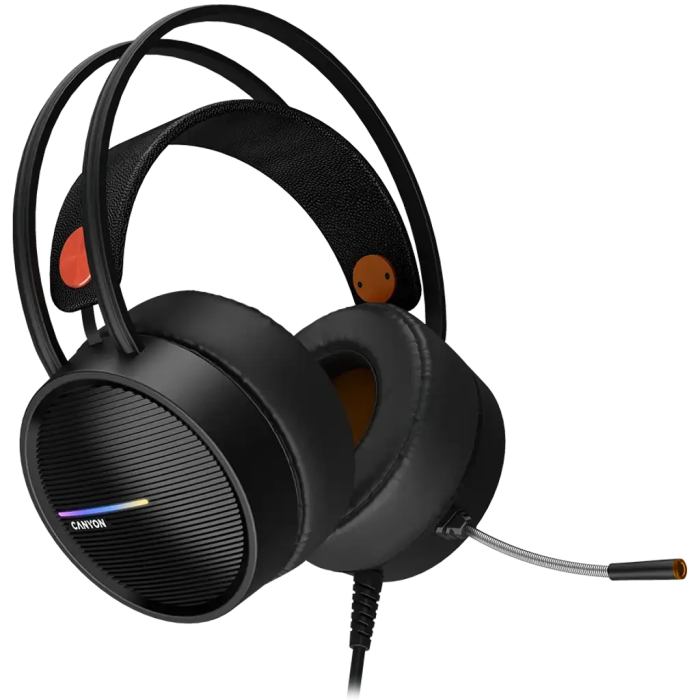 Canyon Interceptor GH-8A Wired Gaming Headset, Black and Orange /CND-SGHS8A