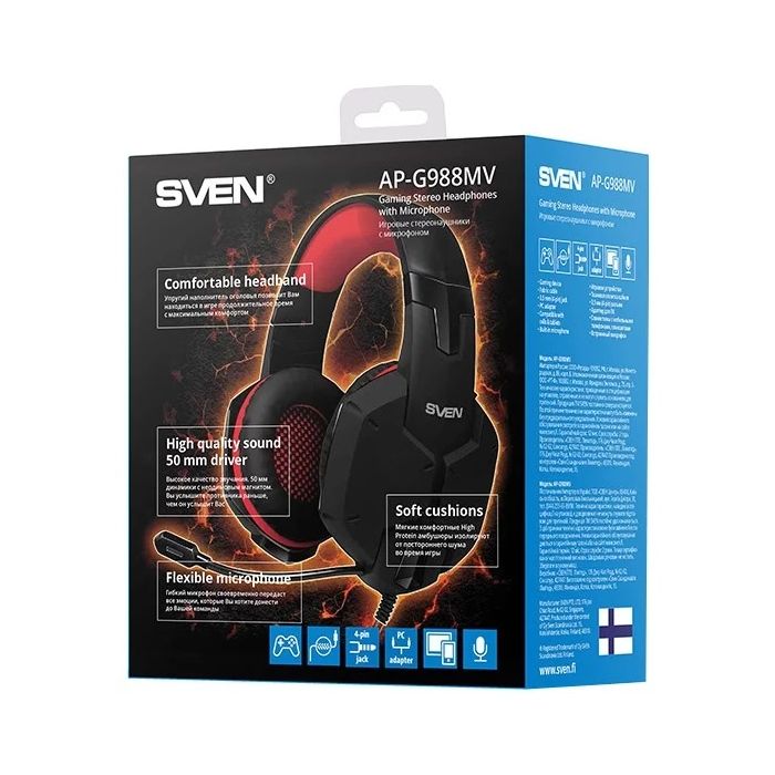 Sven AP-G988MV Black-Red (SV-014797)