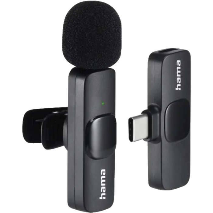 Hama "Smart Wireless" Lavalier Microphone, Wireless Clip-on Mic (0004680)