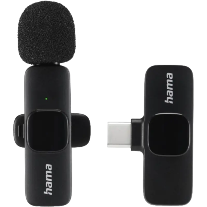 Hama "Smart Wireless" Lavalier Microphone, Wireless Clip-on Mic (0004680)