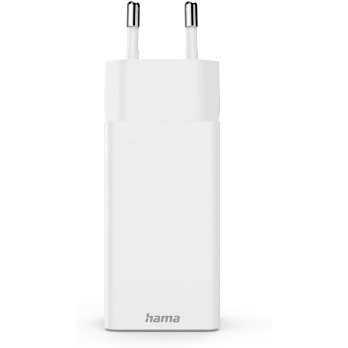 Hama Fast Charger, 2x USB-C, 1x USB-A, Mini Charger, PD, 65W, White (201996)