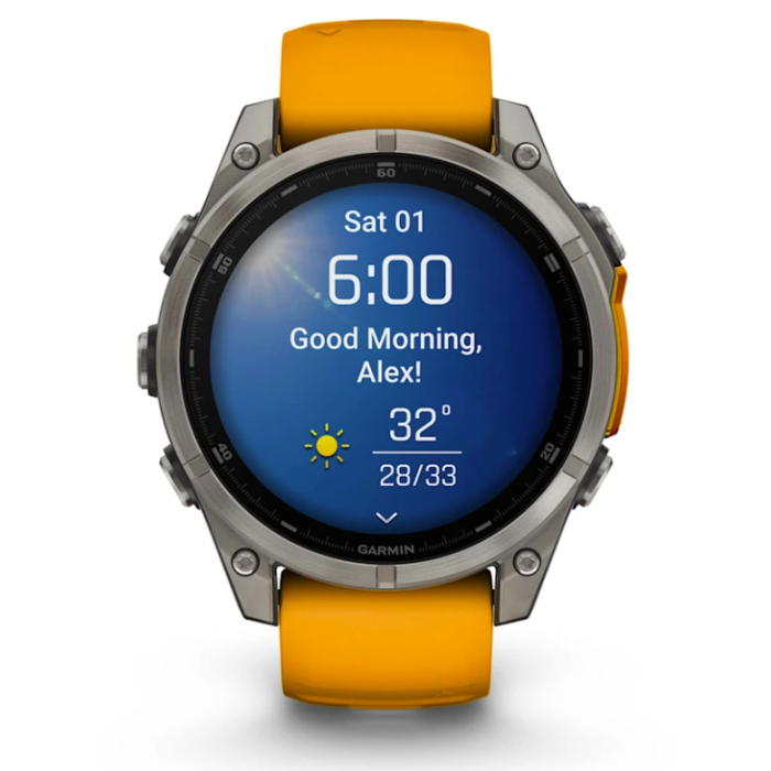 Garmin Fenix 8 – 47 mm, AMOLED Sapphire Spark Orange Titanium