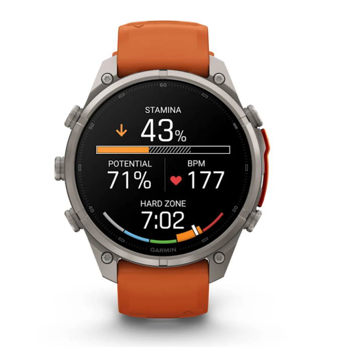 Garmin Fenix 9 Pro, 47mm, Orange Silicone Band