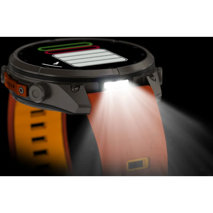 Garmin Fenix 9 Pro, 47mm, Orange Silicone Band