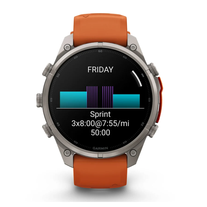 Garmin Fenix 9 Pro, 47mm, Orange Silicone Band