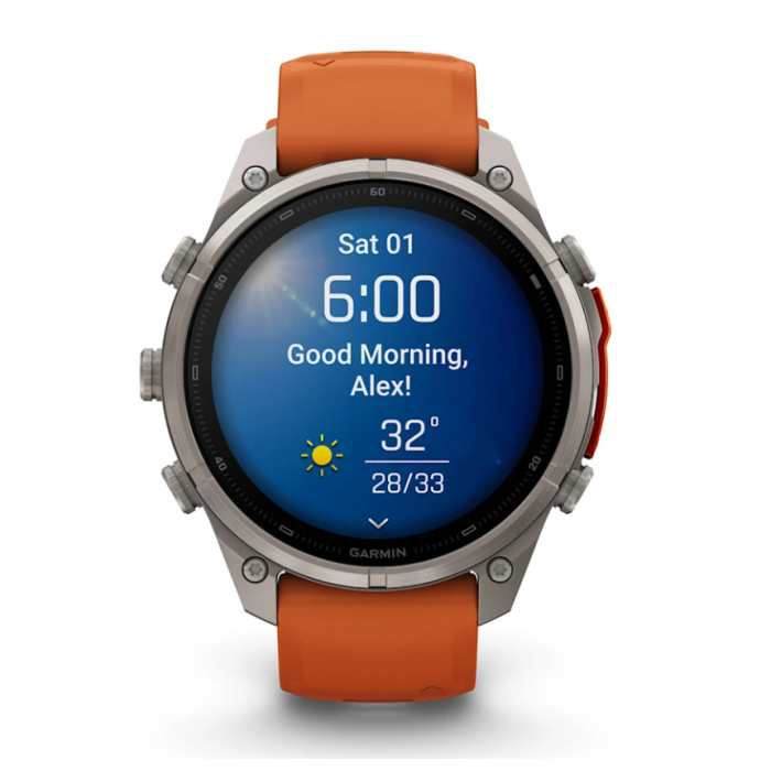 Garmin Fenix 9 Pro, 47mm, Orange Silicone Band