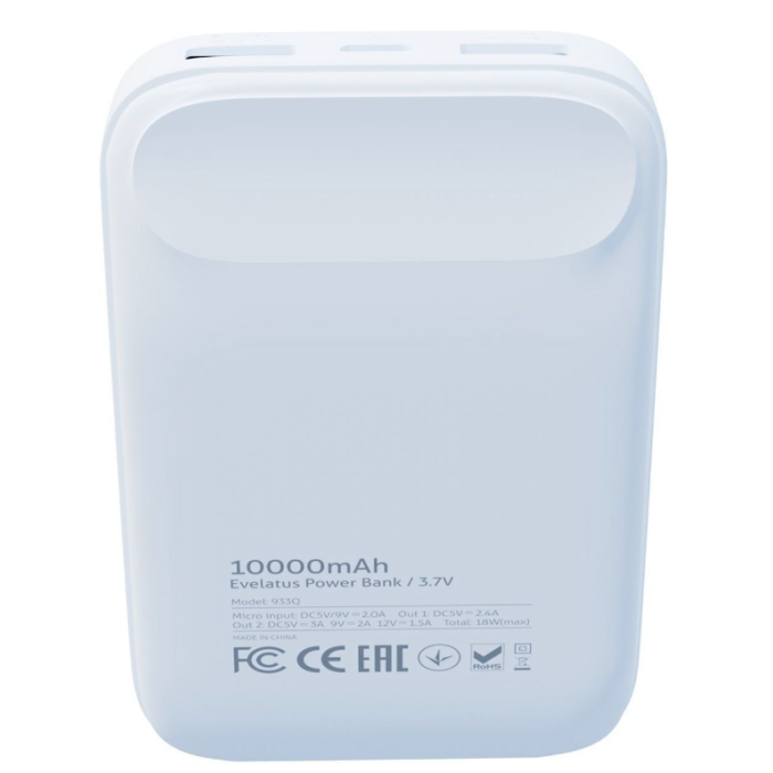 Evelatus Power Bank 10000 mAh/EPB07 White