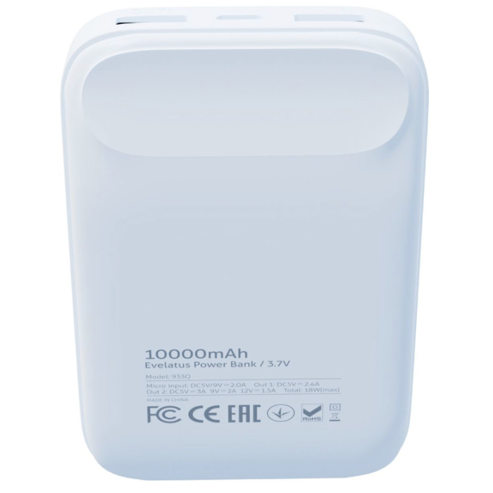 Evelatus Power Bank 10000 mAh/EPB07 White