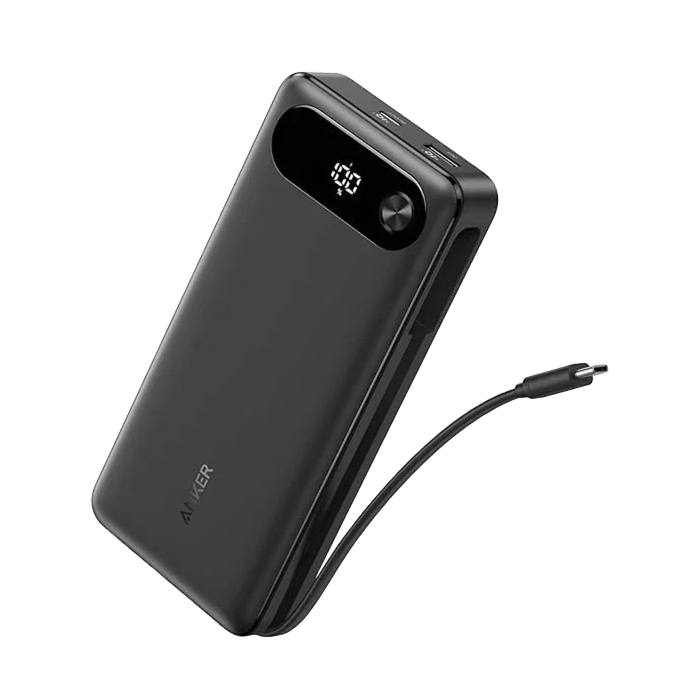 Anker Power Bank 20K, 87W, Built-In USB-C Cable, Black /A1383H11