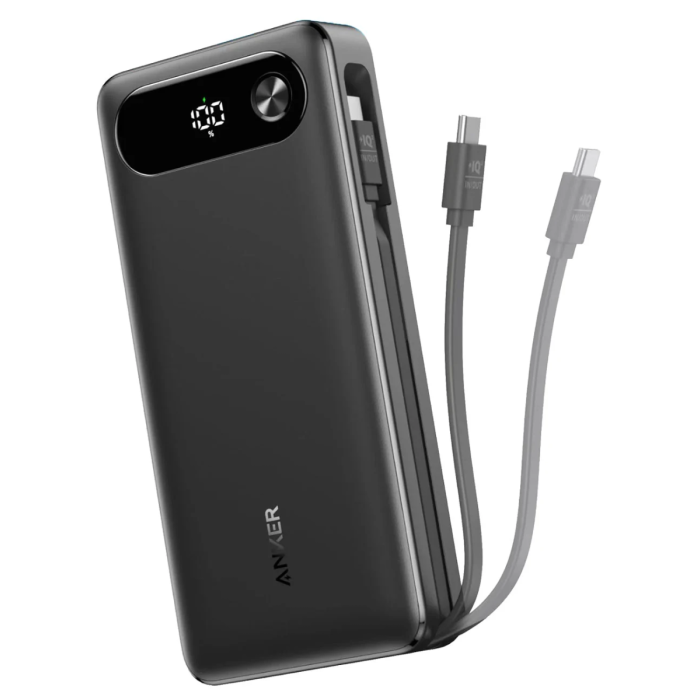 Anker Power Bank 20K, 87W, Built-In USB-C Cable, Black /A1383H11