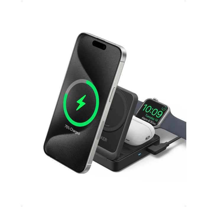 Anker MagGo, 3 in 1 Foldable Wireless Charging Station, 15W, Black /B2557311