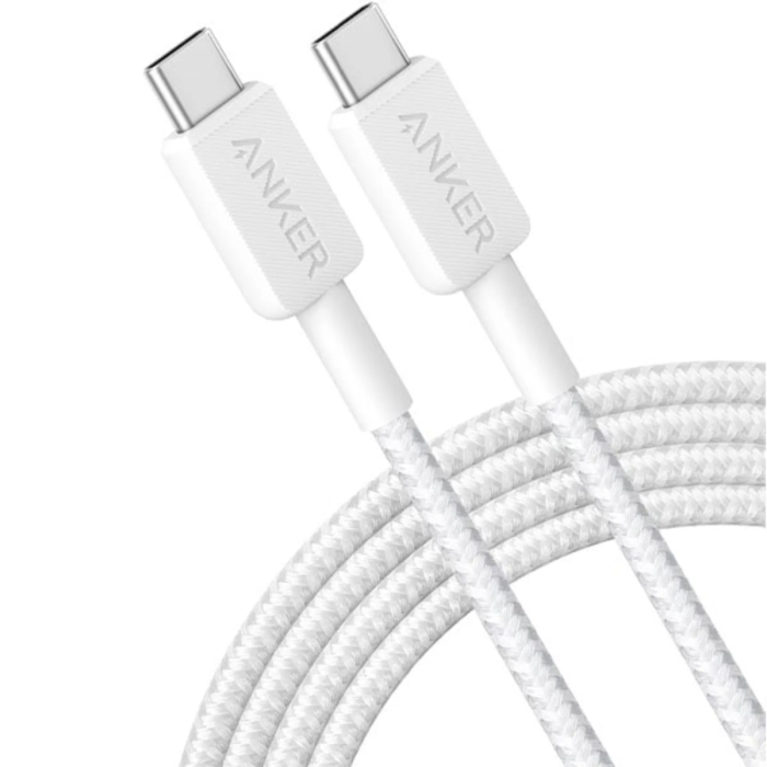 Anker USB-C to USB-C, 60W Cable, 6ft (1.8M), White /A81F6G21