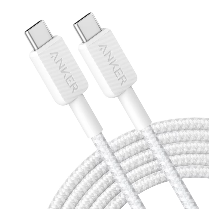 Anker USB-C to USB-C, 60W Cable, 10ft (3M), White /A81F7G21