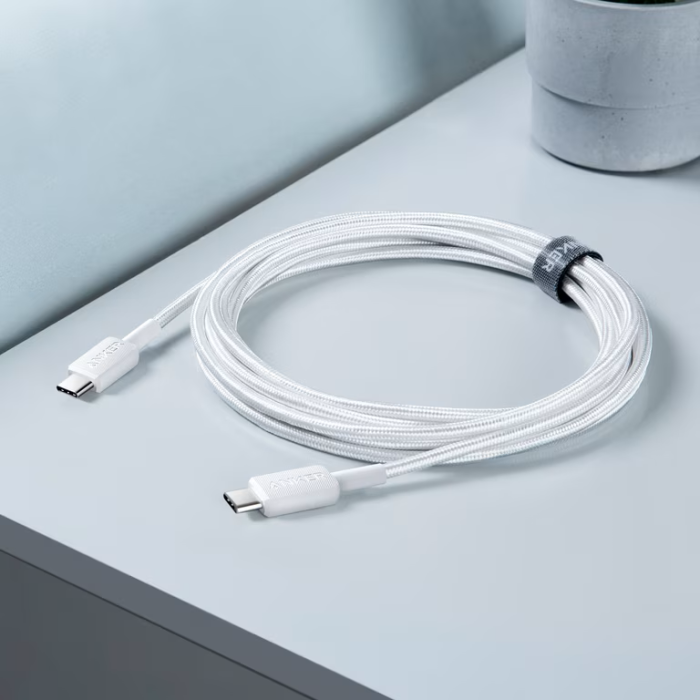 Anker USB-C to USB-C, 60W Cable, 10ft (3M), White /A81F7G21