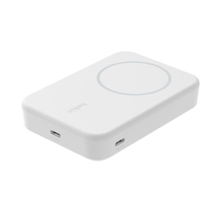 Belkin 10K Qi2 MagSafe Power Bank with Kickstand, White /BPD008BTWH