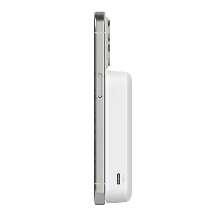 Belkin 10K Qi2 MagSafe Power Bank with Kickstand, White /BPD008BTWH
