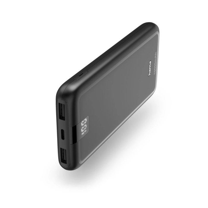 Hama Power Pack, 10000 mAh, 3 Outputs: 1 x USB-C, 2 x USB-A, grey (86413)