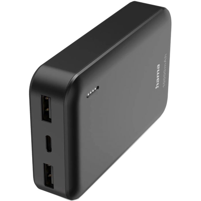 Hama "Pocket 10" Power Pack, 10000 mAh, Outputs: 2x USB-A, anthracite (201708)
