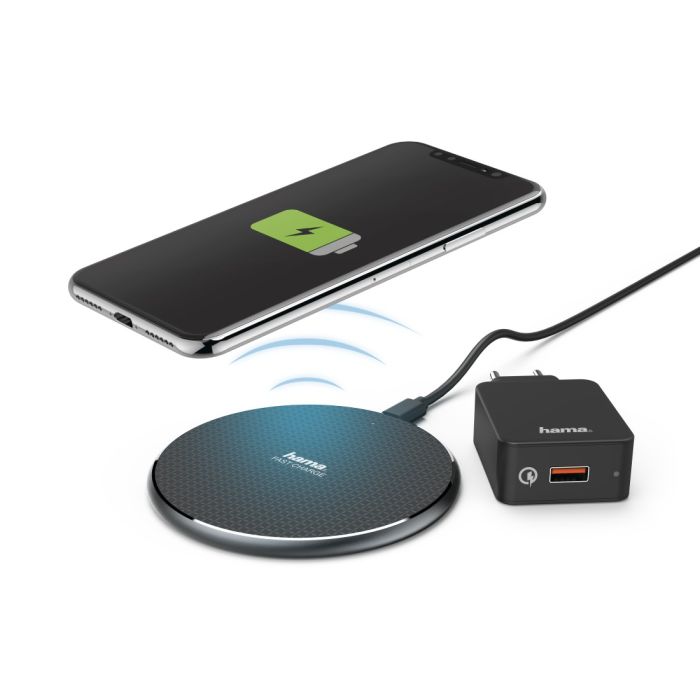 Hama QI-FC10 Wireless Charger Set,Black (188322)