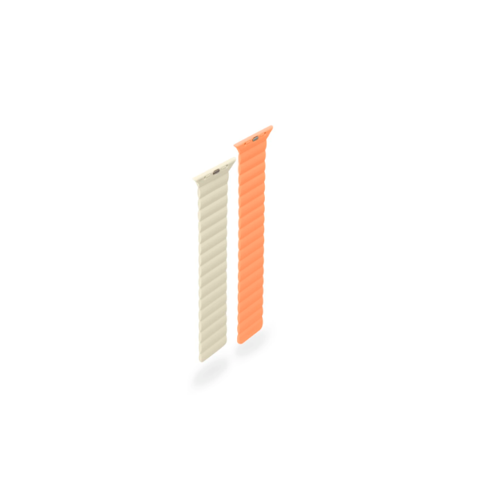 Hama "Fantastic Feel" Magnetic Wrist Strap for Apple Watch 38/40/41 mm, orange/beige(136837)