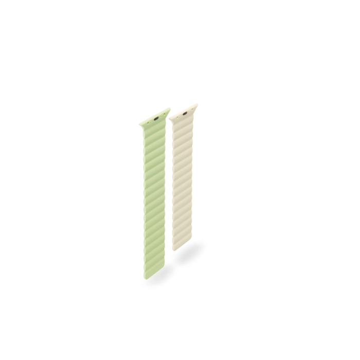 Hama "Fantastic Feel" Magnetic Wrist Strap for Apple Watch 38/40/41 mm, green/beige(136839)