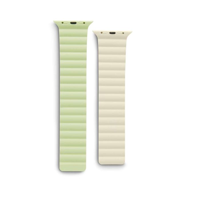 Hama "Fantastic Feel" Magnetic Wrist Strap for Apple Watch 42/44/45/49 mm, green/beige(136840)
