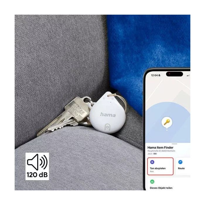 Hama Key Finder, for Android “Find My Device” App, Bluetooth, white (185825)