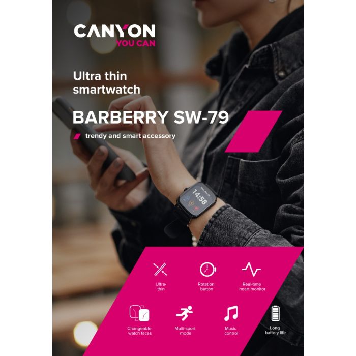 Canyon CNS-SW79BL/Barberry Smart watch Blue