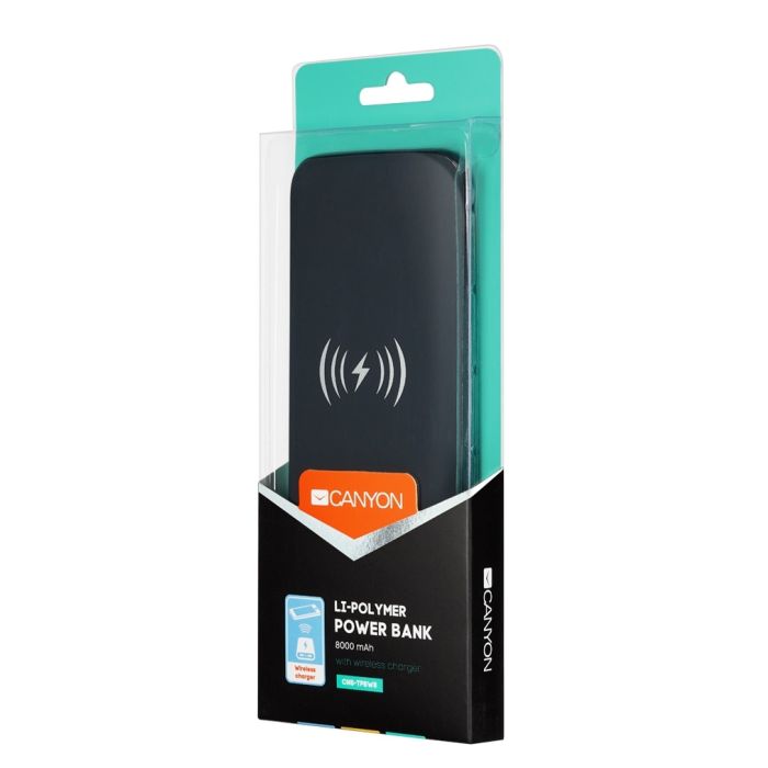 Canyon CNS-TPBW8B/Power Bank+Wless Charger 8000Blk