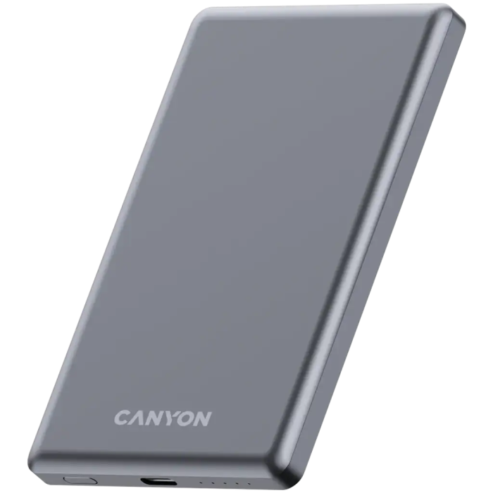 Canyon OnPower 505, 5000mAh Magnetic Slim Power Bank, Dark Grey /CNS-CPB505DG