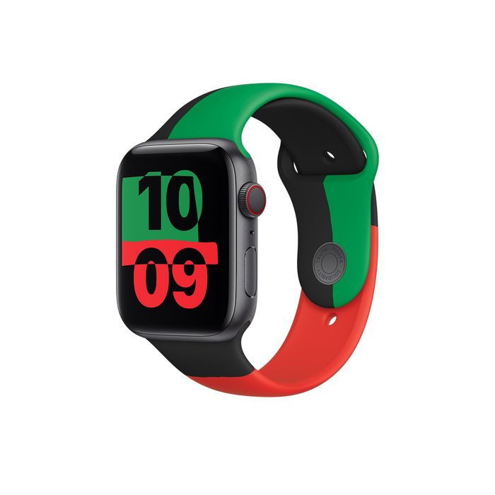 Apple 44mm Black Unity Sport Band - M/L/MUQ83ZM/A