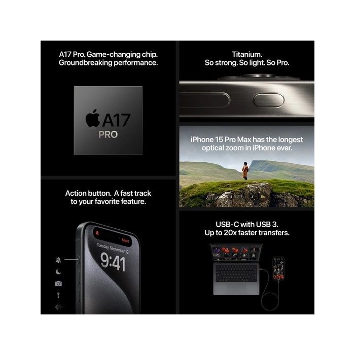 Apple iPhone 15 Pro Max 256GB Black Titanium /MU773HX/A