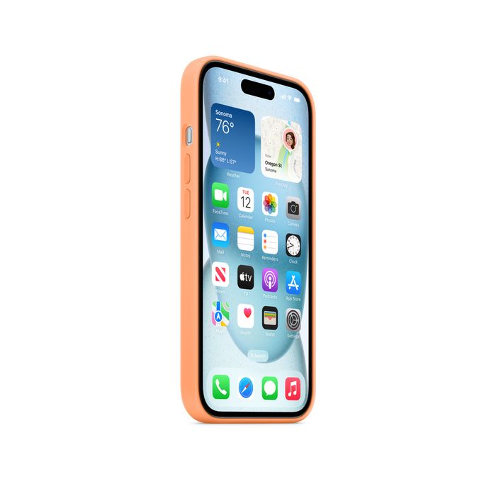 Apple iPhone 15 Silicone  Orange Sorbet /MT0W3ZM/A