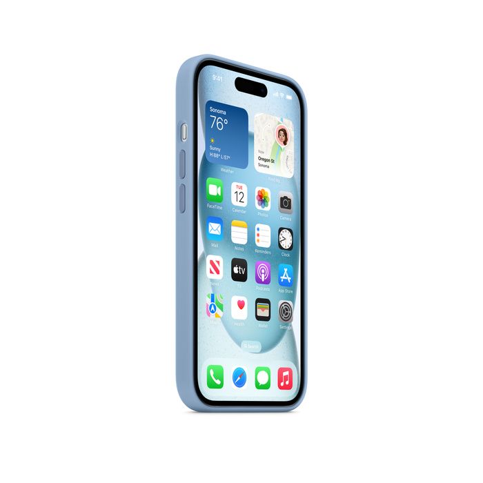 Apple iPhone 15 Silicone  Winter Blue /MT0Y3ZM/A