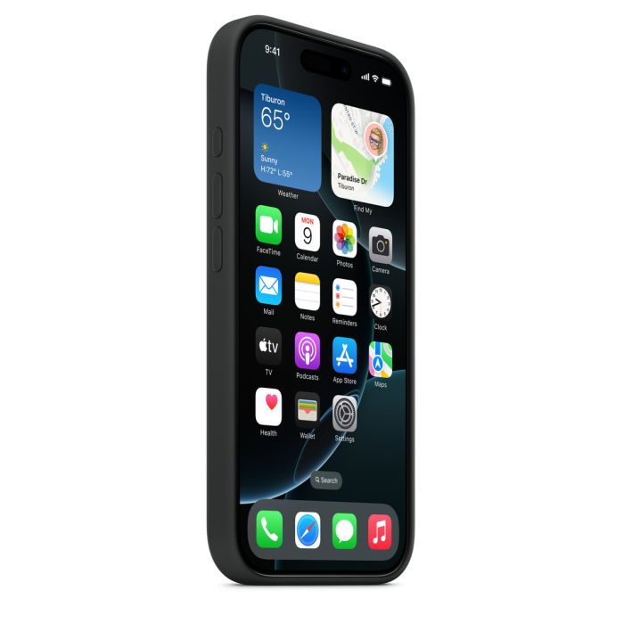 Apple Iphone 16 Pro Silicone Case with MagSafe Black