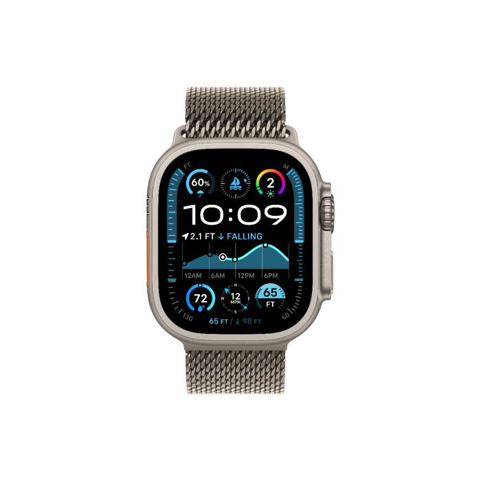 Apple Watch Ultra 2 49mm Natural Titanium+Titanium Milanese L /MX5T3L*