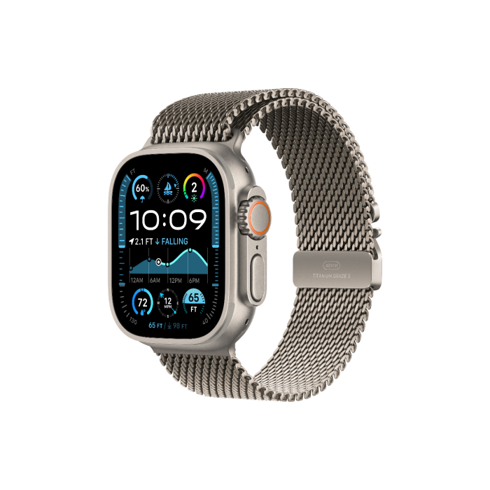 Apple Watch Ultra 2 49mm Natural Titanium+Titanium Milanese L /MX5T3L*