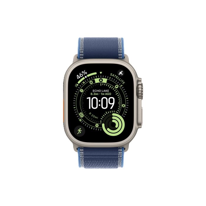 Apple Watch Ultra 3 49mm Natural Titanium, Blue/Bright Blue Trail Loop - S/M /MEWR4QI/A