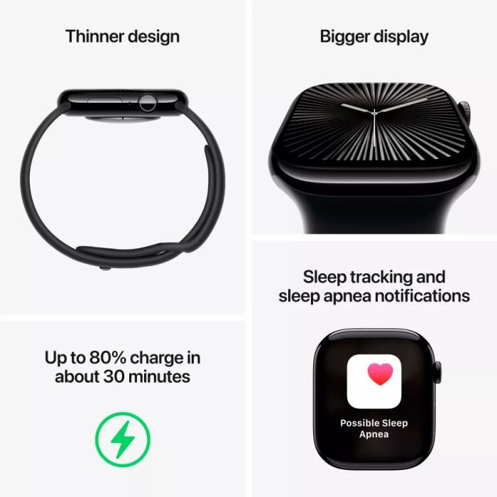 Apple Watch Series 10 GPS 42mm Rose Gold Aluminum S/M Light Blush Band /MWWH3*